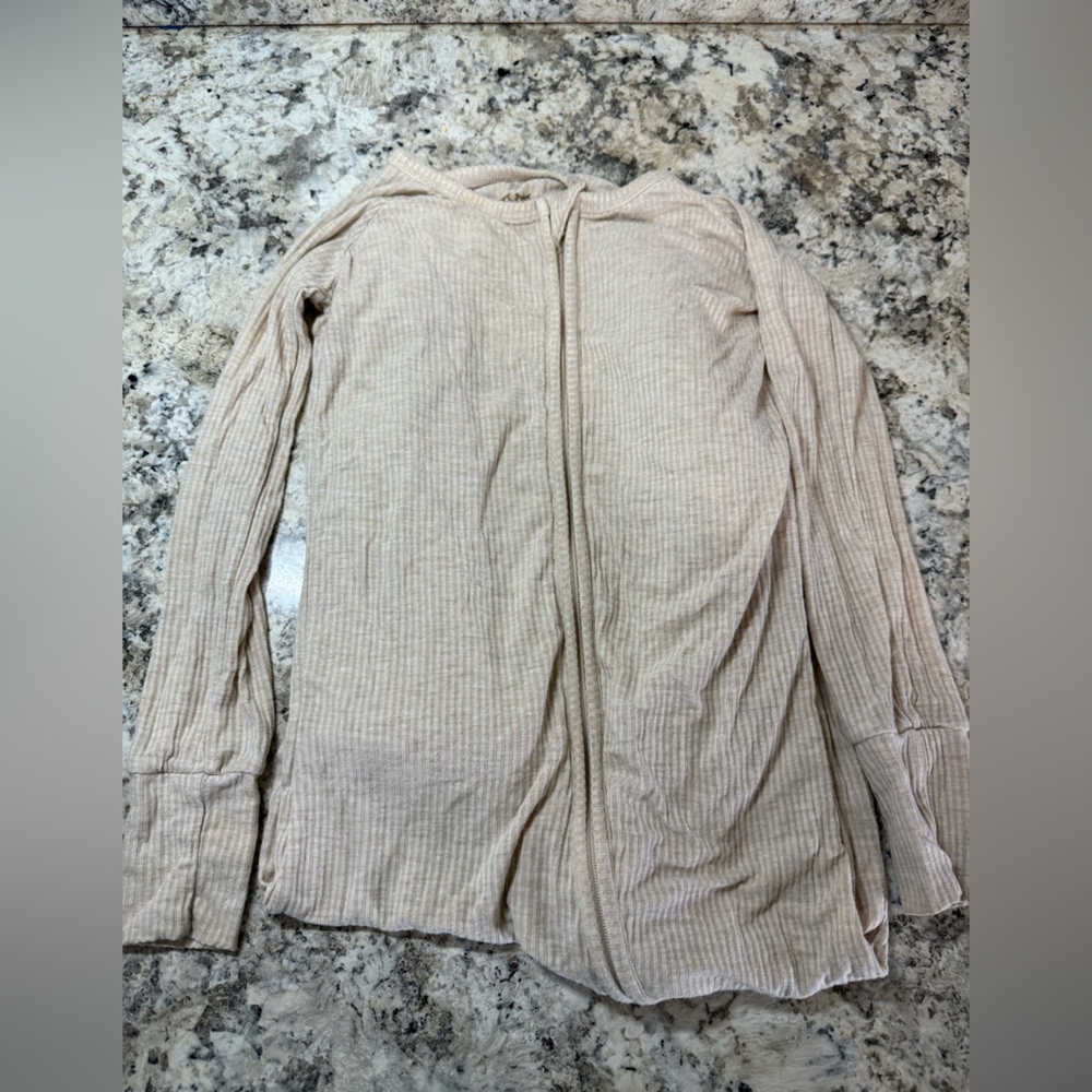Little Sleepies Oatmeal Ribbed Zippy